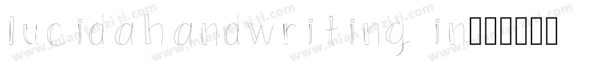 lucidahandwriting in字体转换